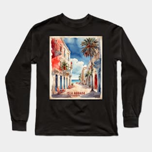 Isla Aguada Campeche Mexico Vintage Tourism Travel Retro Long Sleeve T-Shirt